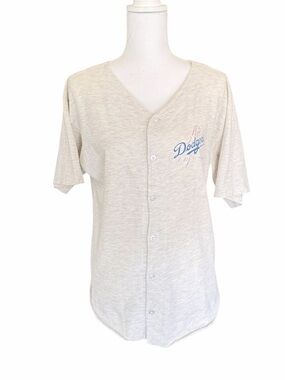 Vintage VitaSheen Los Angeles Dodgers Jersey Tee | Cream Button-Up | MLB